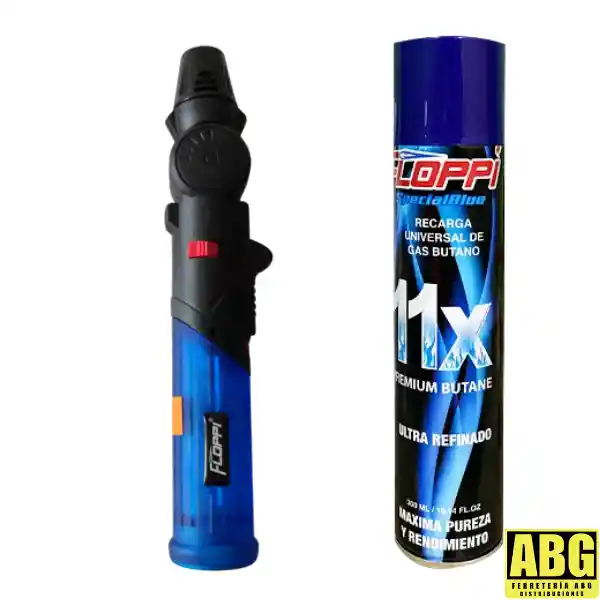 ¡super Combo! Flameador Recargable + Gas Butano 11x Premium X300ml