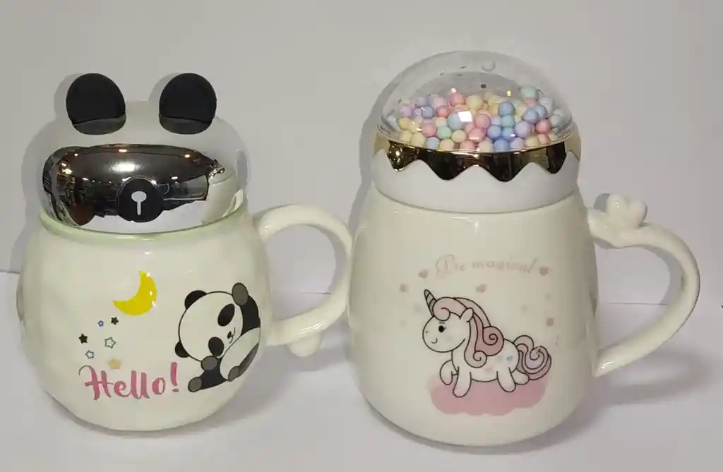 Mugs Termo Con Diseño Panda O Unicornio