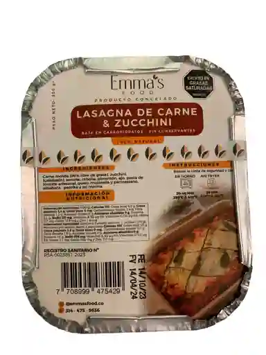 Lasagna De Carne Y Zucchini
