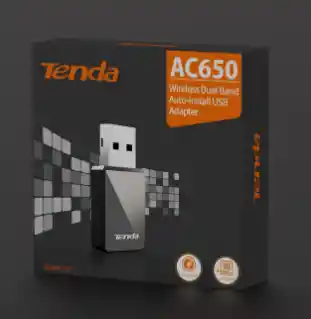 Agrega Wifi Potente! Adaptador Antena Rapida Usb Tenda U9 Inalámbrico Doble Banda Ac650 // Domicilio Compuvirtual