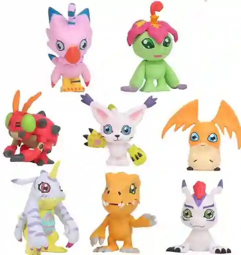 Digimon En Esferas 8 Pcs Figuras De Accion Coleccionables Juguete