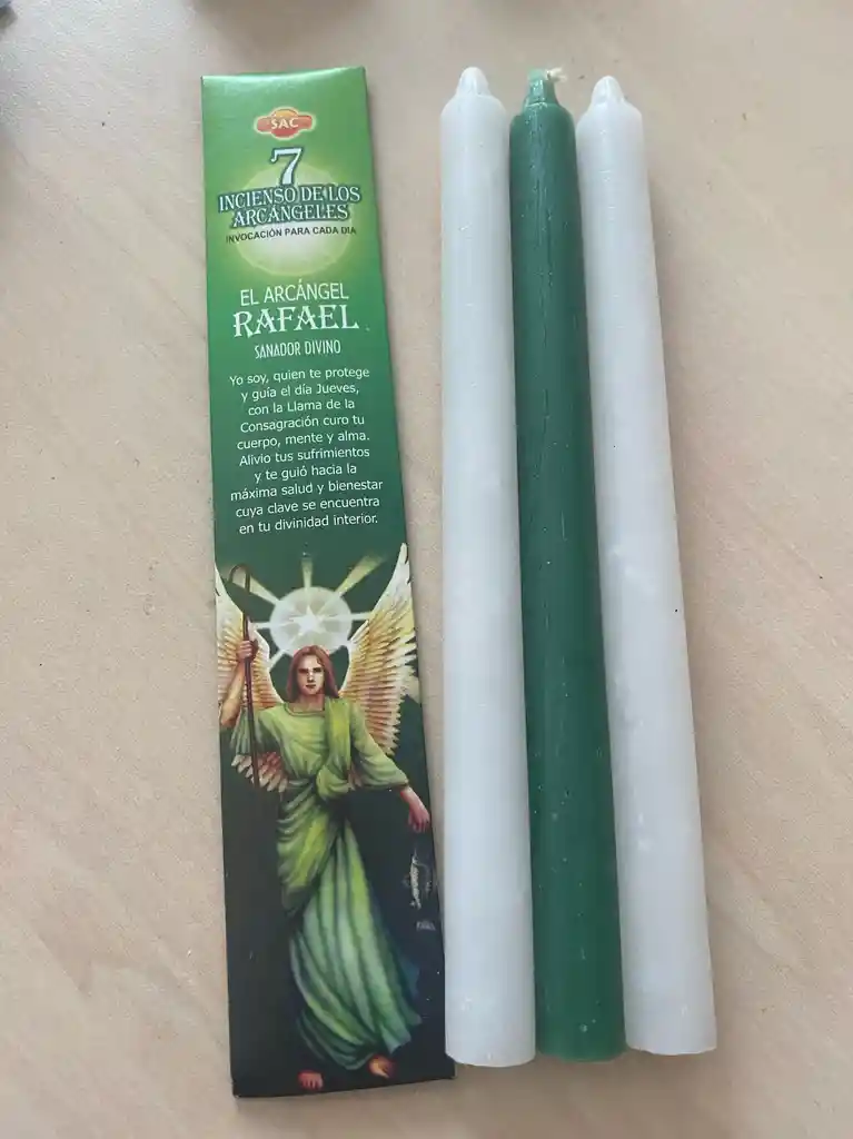 Salud: Kit Para Conectar Con El Arcangel Rafael (velas E Incienso)