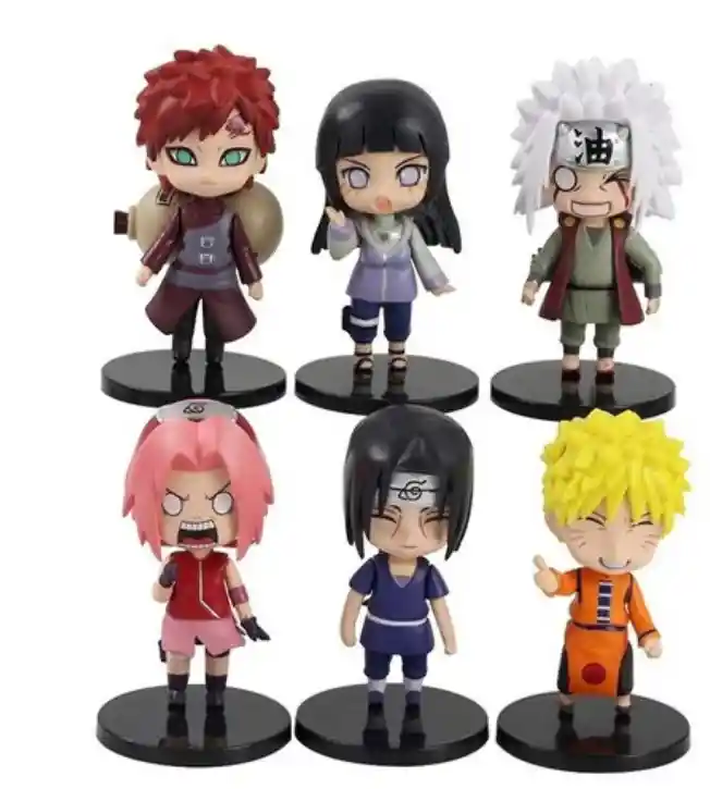 Naruto Caritas Expresivas 6 Pcs Figuras De Accion Coleccionables Juguete