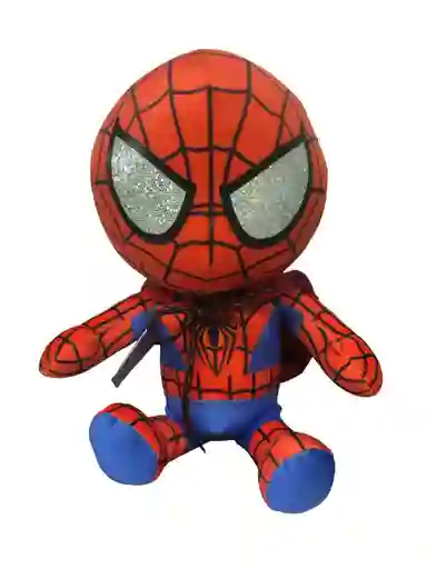 Peluche Hombre Araña Spiderman Mediano Con Capota Y Brillitos