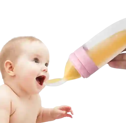 Botella Cuchara Silicona De Alimentación Para Entrenamiento Bebe