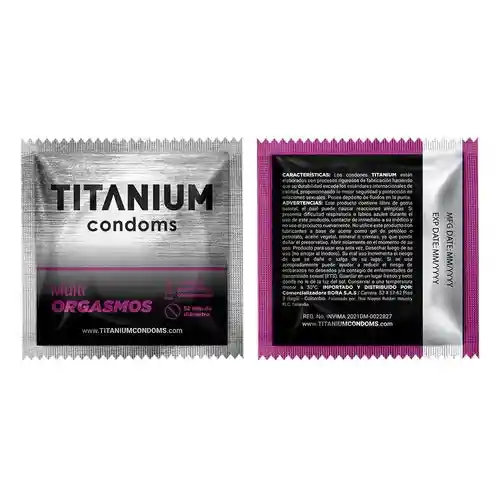 Caja X 3 Condones Titanium Multiorgasmos Preservativo Latex Condon Protege Vih Sida Gonorrea Sífilis Clamidia Hepatitis Alta Calidad.