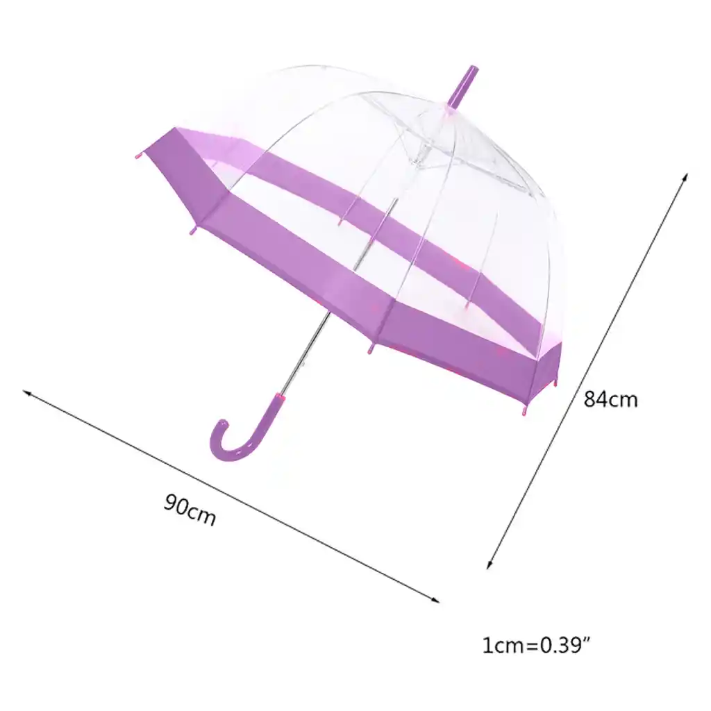 Kit Sombrilla Paraguas Transparente + Capa Carpa Lluvia Adulto Blanco Hongo