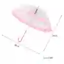 Kit Sombrilla Paraguas Transparente + Capa Carpa Lluvia Adulto Rosa Hongo