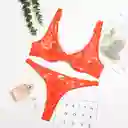 Talla M - Conjunto De Lencería Encaje Dulce Primavera Naranja