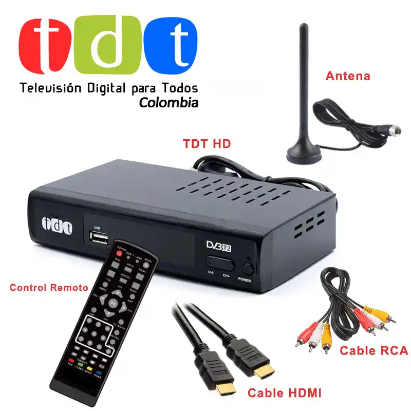 Decodificador Tdt Sintonizador De Televisión Digital Hd Dvb2