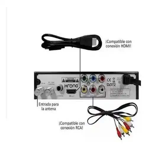 Decodificador Tdt Sintonizador De Televisión Digital Hd Dvb2