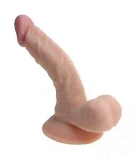 Dildo Realista Curvo Con Ventosa 18cm