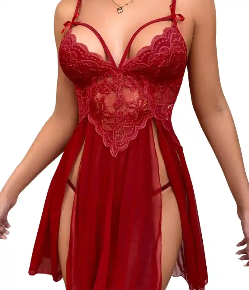 Talla L - Baby Doll Eva Rojo