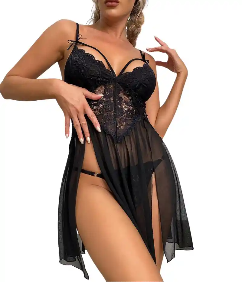 Talla M - Baby Doll Eva Negro