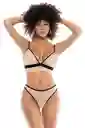 Conjunto 3 Piezas Piel Negro