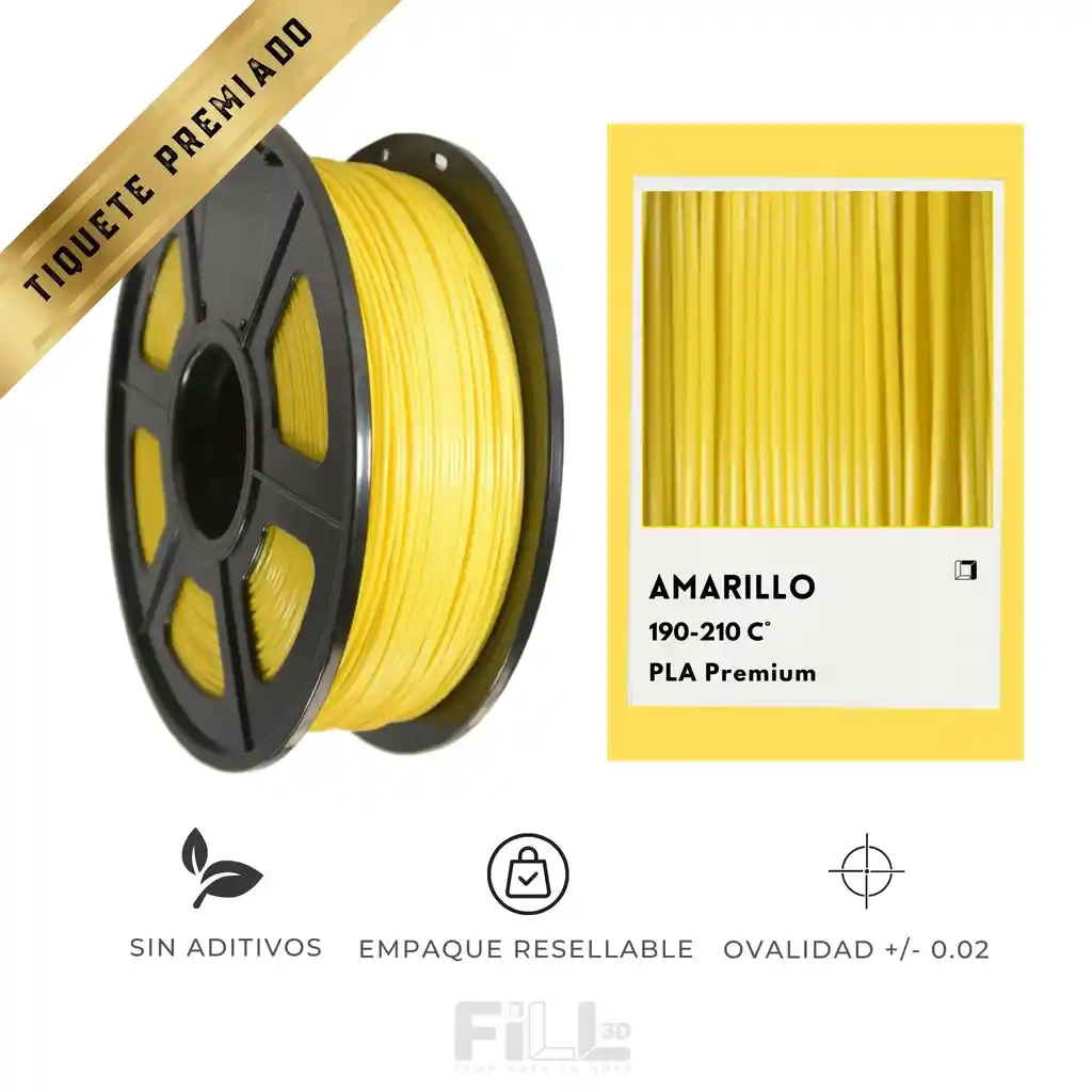 Filamento Pla Para Impresión 3d • 1.75mm – Amarillo