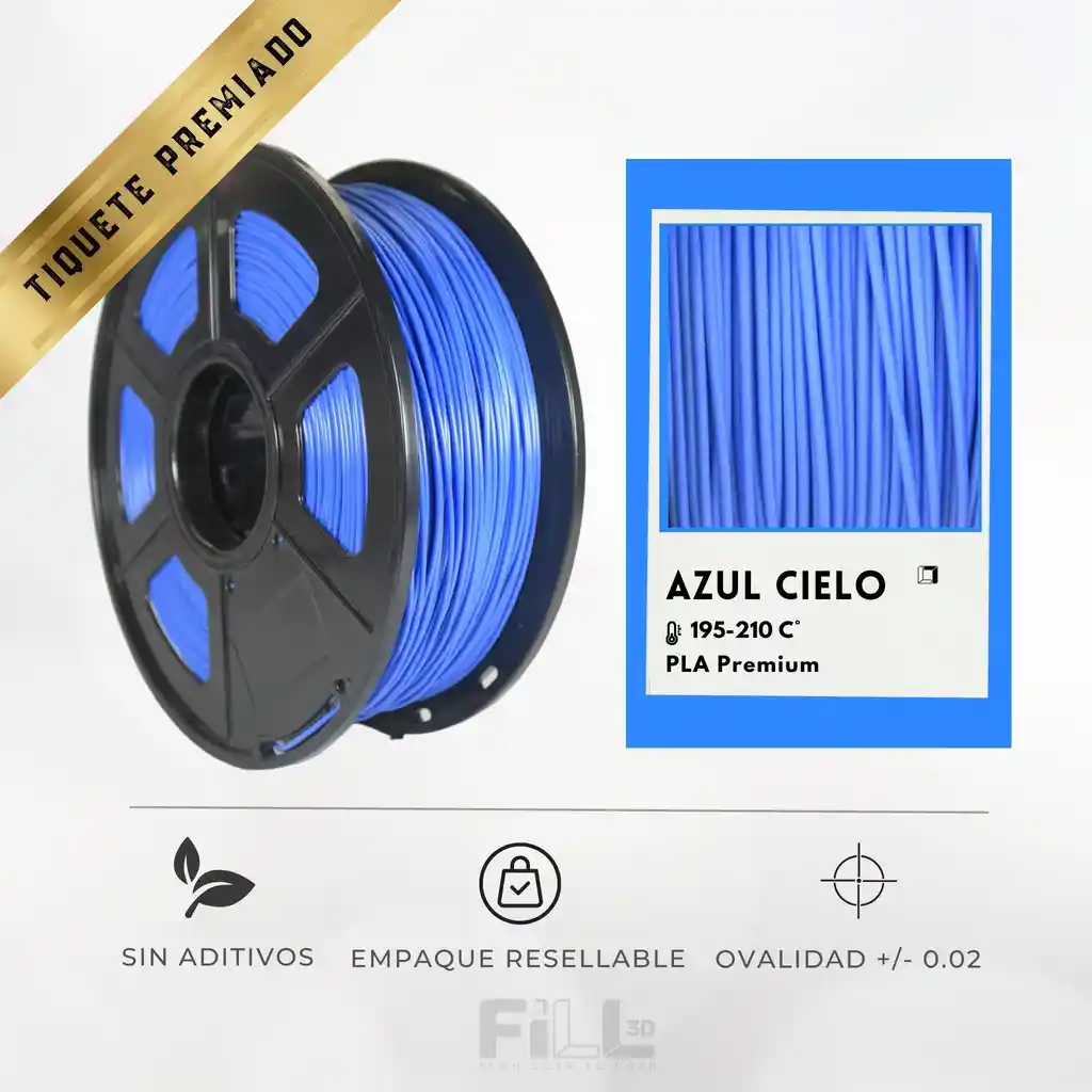 Filamento Pla Para Impresión 3d • 1.75mm – Azul Cielo