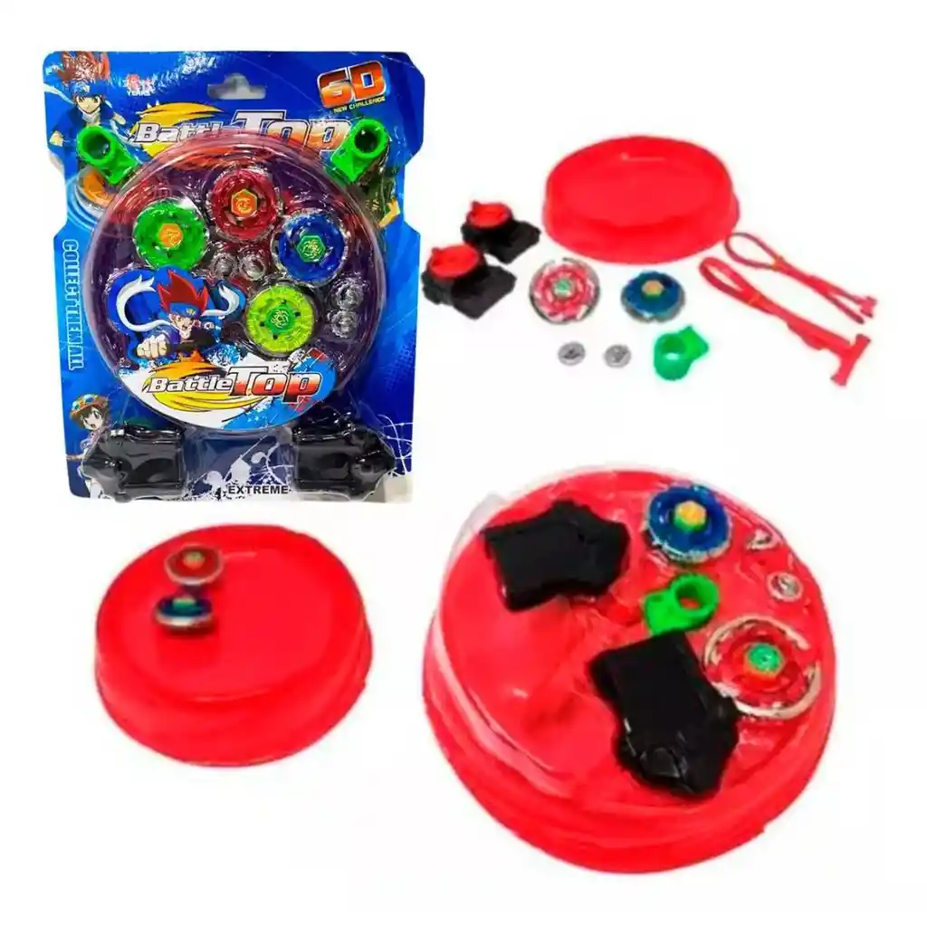 Estadio De Batalla Beyblade Generico +dos Beyblade Juguete