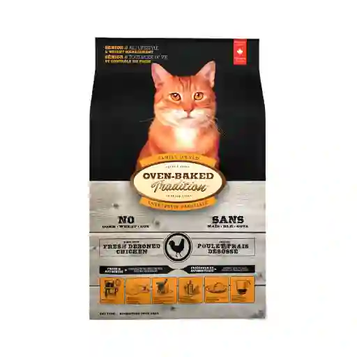 Alimento Seco Oven Baked All Lifestyle Senior Sabor A Pollo Para Gato 2,27kg
