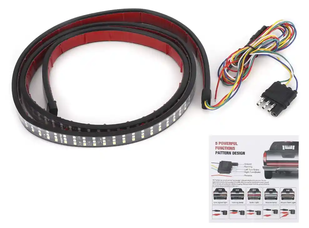 Cinta Luz Led Para Carro 120mm 6 Modos Resistente Al Agua