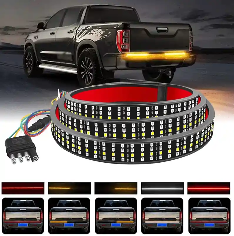 Cinta Luz Led Para Carro 120mm 6 Modos Resistente Al Agua