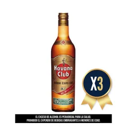 Havana Club Añejo Especial 750 Ml Combo X 3