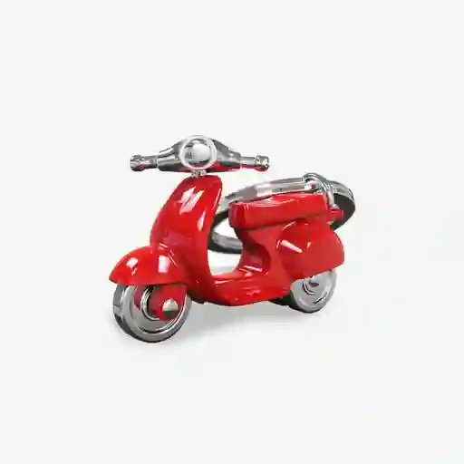 Llavero Scooter Roja Plateada