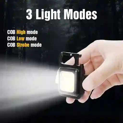 Mini Linterna De Bolsillo, Portátil, Con Soporte, Plegable Y Abridor De Botellas, Adecuada Para Acampar, Correr Por La Noche, Pesca Nocturna E Iluminación De Emergencia Al Aire Libre