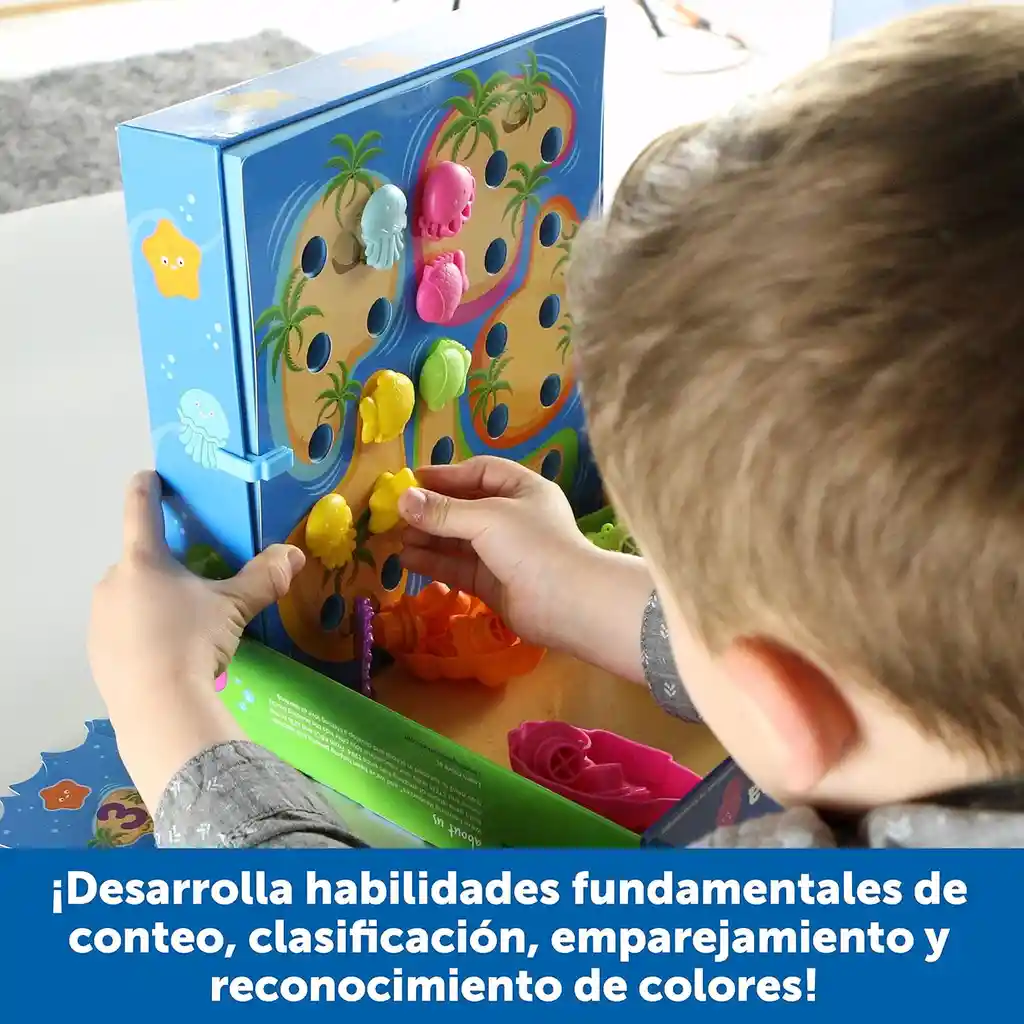 Juego De Clasificación Y Motricidad Fina Bajo Del Mar Niños