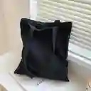 Tote Bag De Lona Color Negro