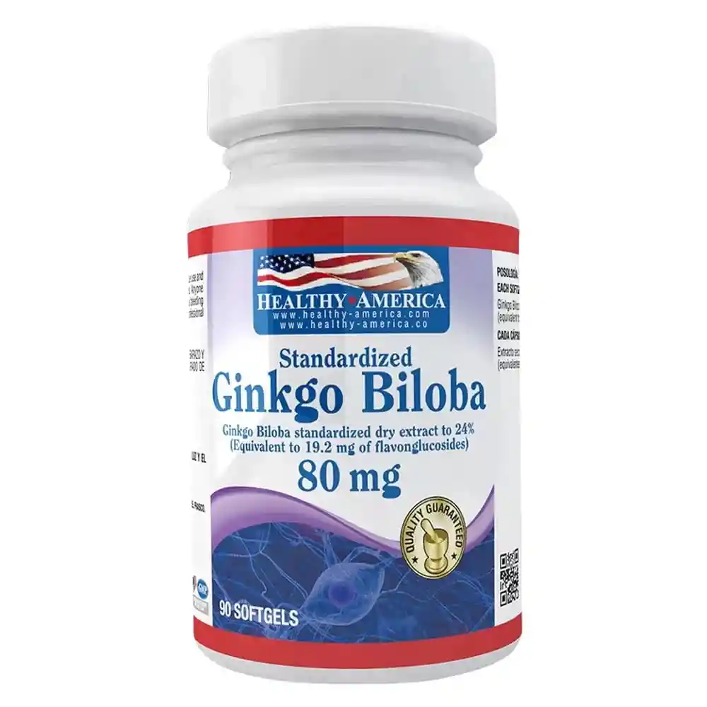 Gingko Biloba Healthy America 80 Mg 90 Cap