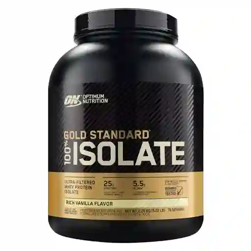 Gold Standard 100% Isolate Optimum Nutrition Rich Vainilla Flavor 5lb