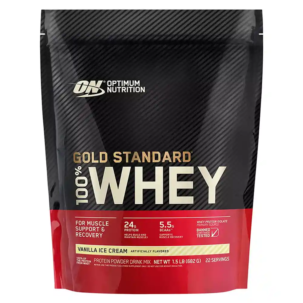 Gold Standard 100% Whey Optimum Nutrition Vainilla Ice Cream 1.5lb