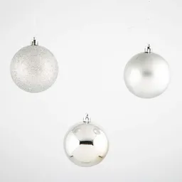 Bolas Nav X12pzs 7 Cm Expressions Christmas Plata