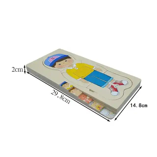 Puzzle Rompecabezas De Vestir Educativo Cuerpo Humano Niño