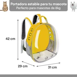 Maleta Para Transportar Mascotas Morral Para Perros Y Gatos Medidas 42 Cm X 29 Cm X 31 Cm Amarillo