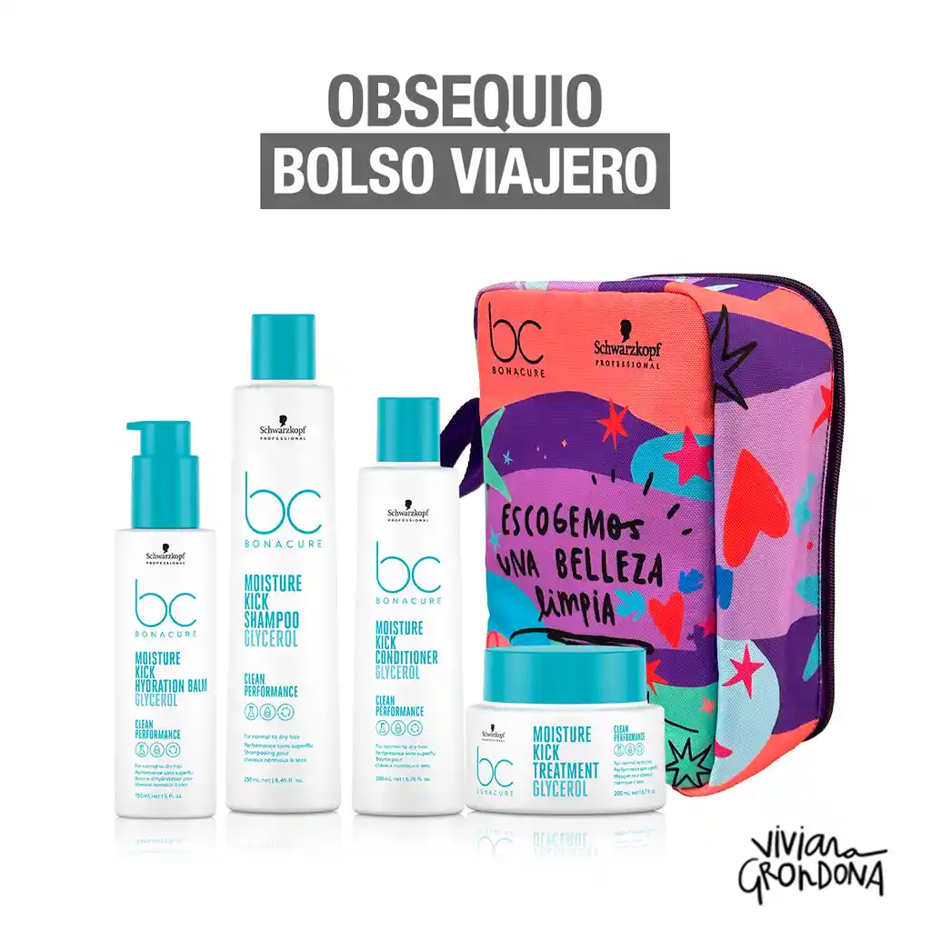 Kit Bonacure Moisture Kick Hidratación Profunda X4