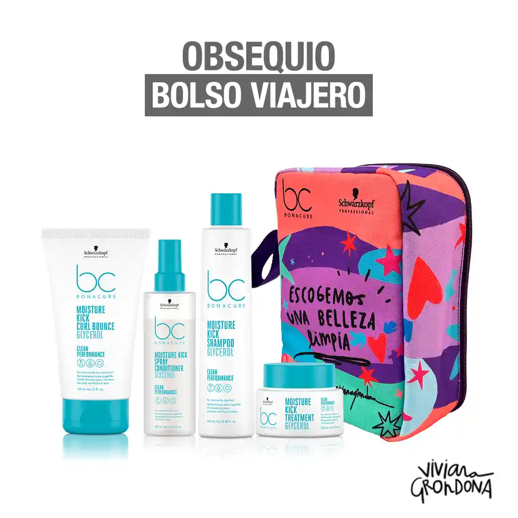 Kit Bonacure Moisture Kick Hidratación Profunda X4