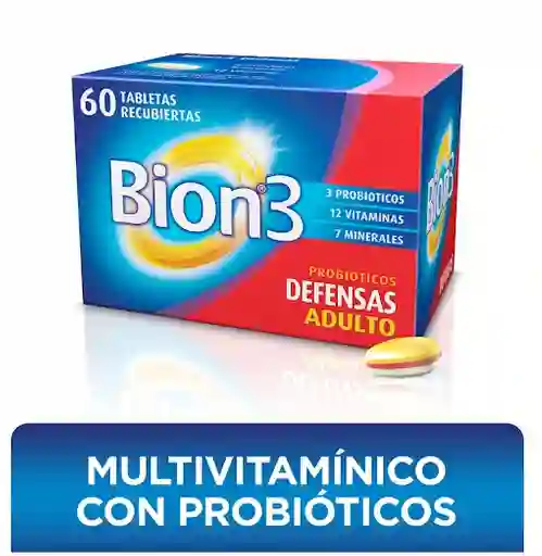 Bion 3 Defensas Adulto Suplemento Vitaminas Y Minerales Tabletas