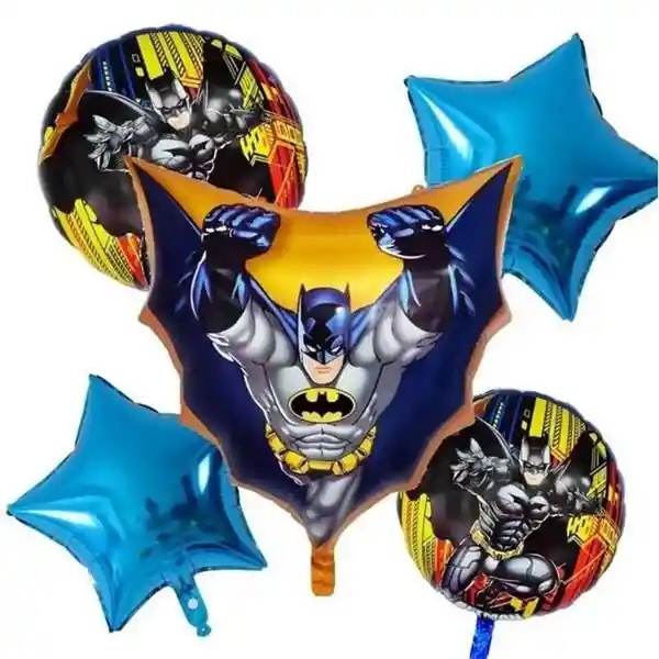 Kit De Globos Metalizados Batman Sin Inflar