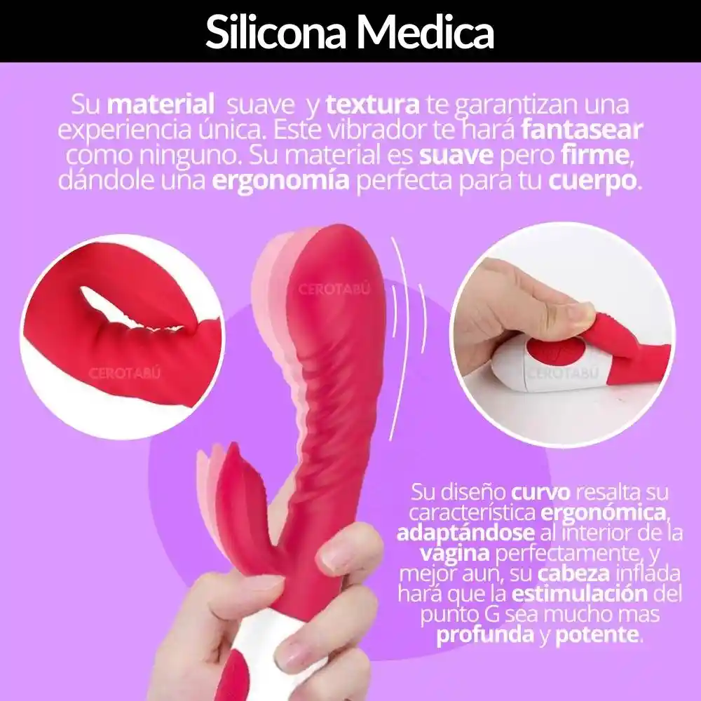 Vibrador Consolador Doble Estimulación Clítoris Y Punto G Bass