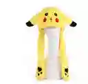 Sombrero Gorro Peluche Luminoso Con Orejas Movíles Pikachu