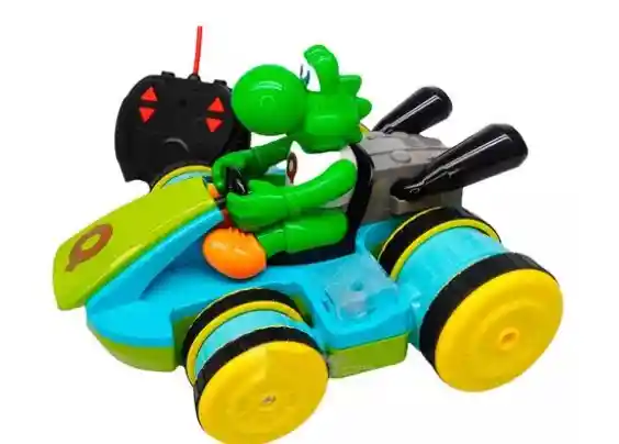 Carro Control Remoto Mario Kart Yoshi Luces Y Sonido Rc