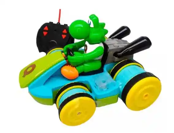 Carro Control Remoto Mario Kart Yoshi Luces Y Sonido Rc