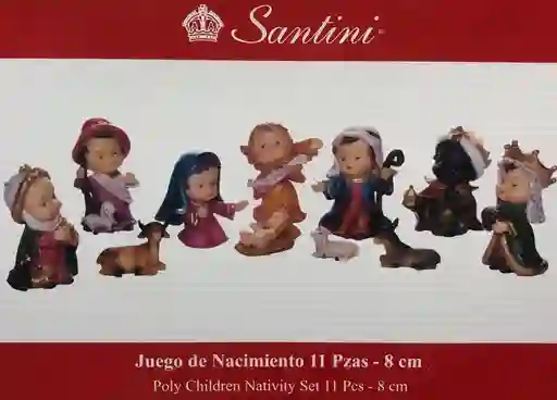 Pesebre Santini Juego De Nacimiento 11 Piezas 8cm Navidad Original Ref025-495009