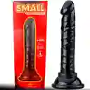 Dildo Negro 14cm Delicius Con Chupa + Lubricante De Sabores