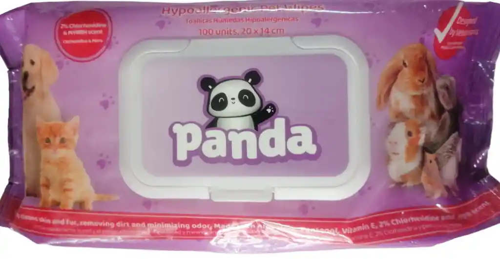 Paños Humedos Panda Hipoallergenic X 100un