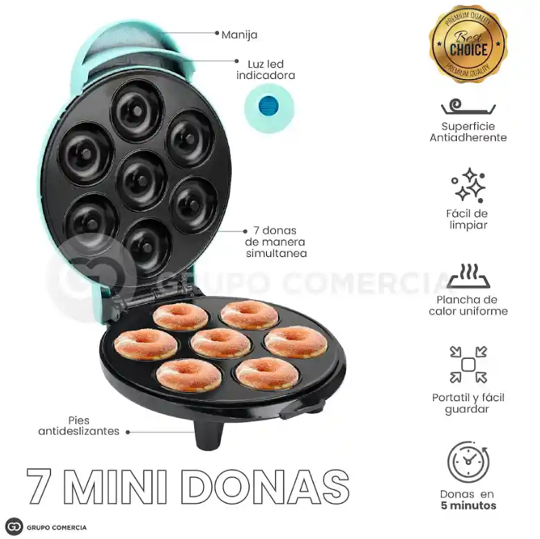 Máquina Antiadherente Para Repostería En Casa 7 Mini Donas