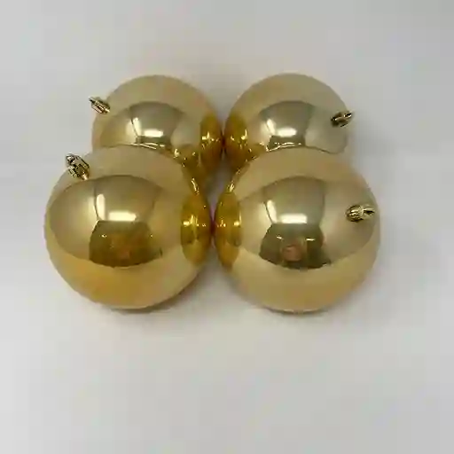 Bola Perlada 12cm X 4pc Dorada