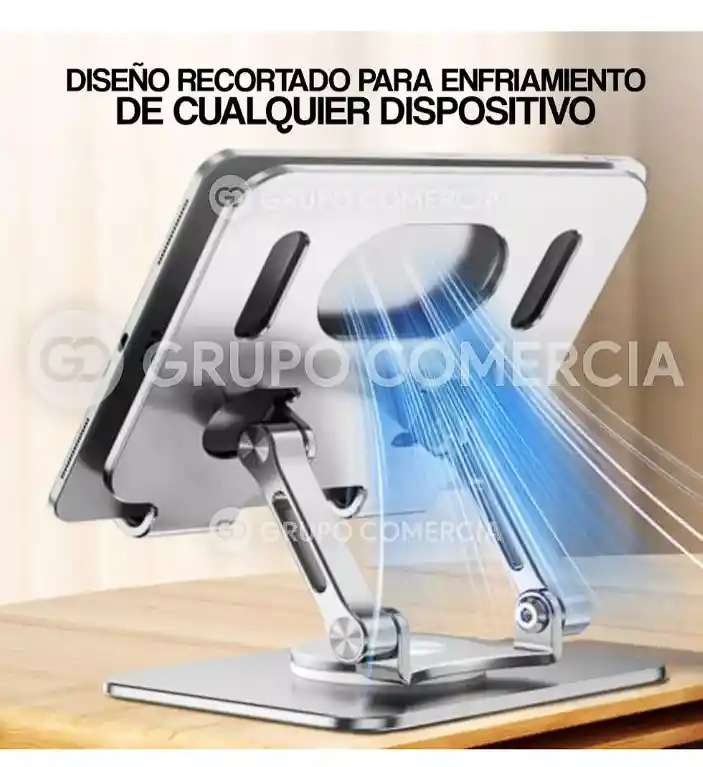 Base Tablet Soporte Ajustable Giratorio Corporativo Metálico